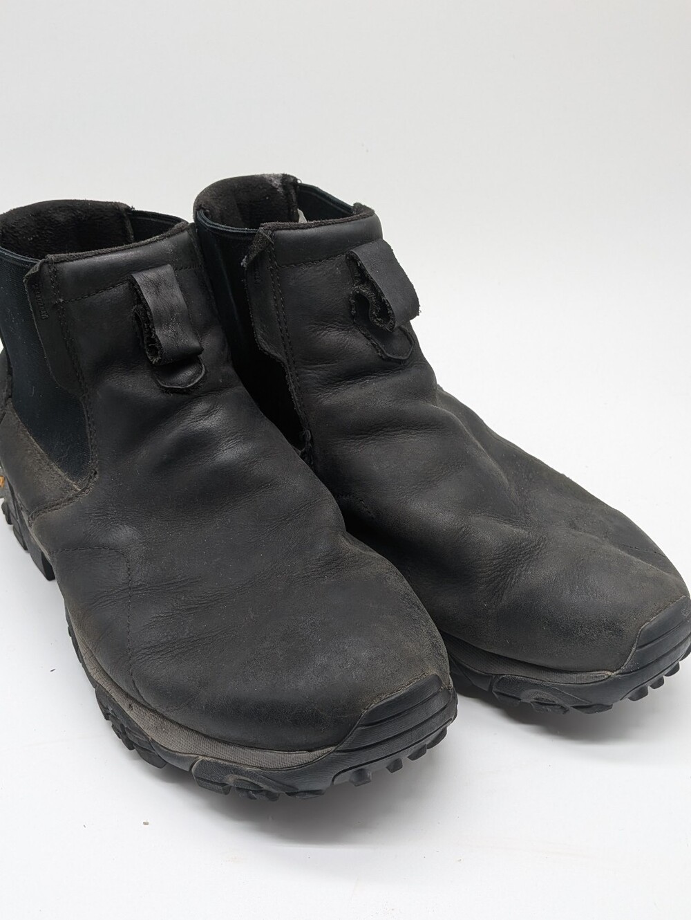 Merrell Moab Adventure Chelsea Waterproof Boots Black Leather Men's 13 Wide W